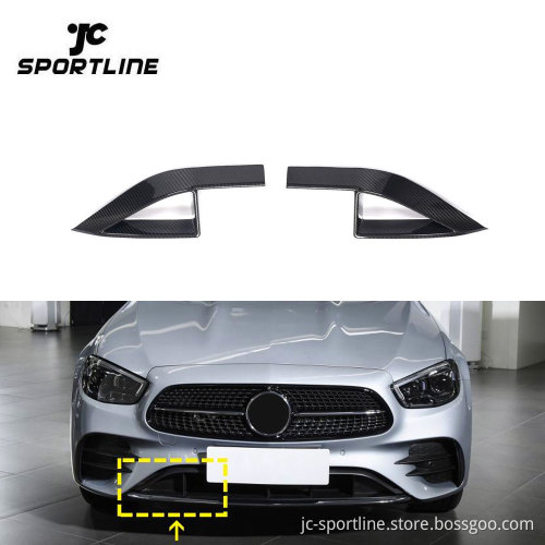Dry Carbon Fiber Lower Grill Air Ducts for Mercedes-Benz W213 E53 AMG Sport Sedan 2020-2022